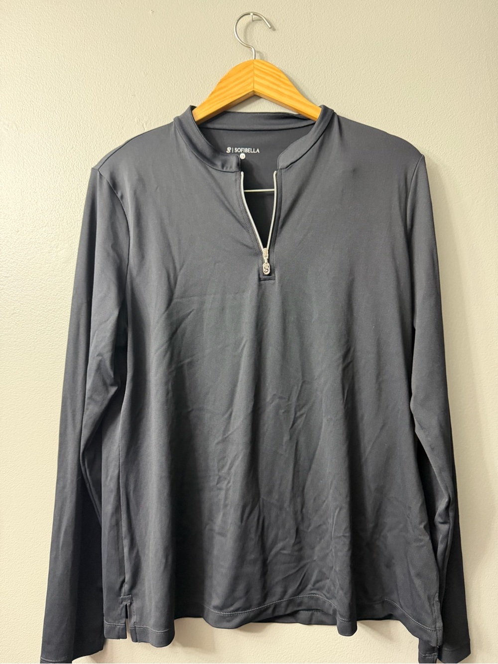 Sofibella Women's  Black long sleeve UV tennis shirt - 2X